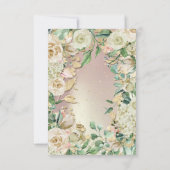 Bruidsbloemen goud mint roos waterverf kaart (Achterkant)