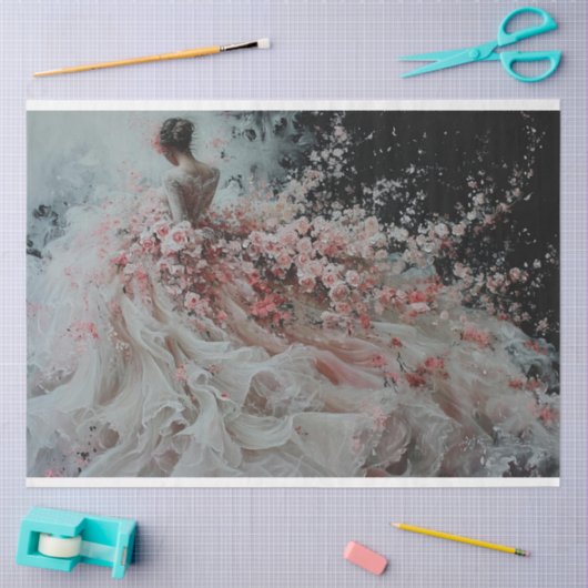 Bruidsbloemen Shower Tissuepapier (Craft)