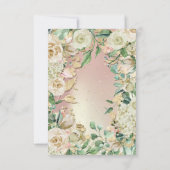 Bruidsbloemen verjaardag goud mint roos waterverf kaart (Achterkant)