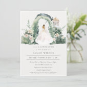 Bruidsbloemenboog Botanische Bruiloftsinvatie Bedankkaart (Staand voorkant)