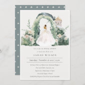 Bruidsbloemenboog Botanische Bruiloftsinvatie Bedankkaart (Voorkant / Achterkant)