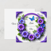 Bruidsbloemenkrans Kaart (Voorkant / Achterkant)