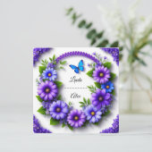 Bruidsbloemenkrans Kaart (Staand voorkant)