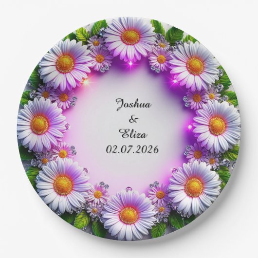 Bruidsbloemenkrans Papieren Bordje (Voorkant)
