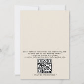 Bruidsbloemenkrans Rode Bloemen QR Code Huwelijk Kaart (Achterkant)