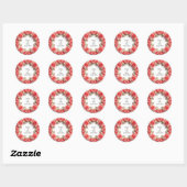 Bruidsbloemenkrans Ronde Sticker (Vel)