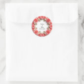 Bruidsbloemenkrans Ronde Sticker (Tas)