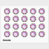 Bruidsbloemenkrans Ronde Sticker (Vel)