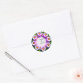 Bruidsbloemenkrans Ronde Sticker (Envelop)