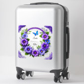 Bruidsbloemenkrans Sticker (Koffer)