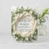 Bruidsbloemenkrans van lelies kaart (Staand voorkant)