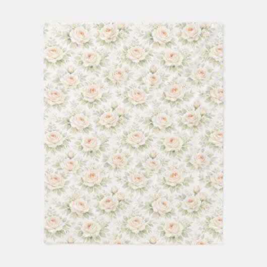 Bruidsbloempatroon Fleece Deken (Voorkant)