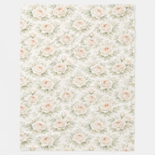 Bruidsbloempatroon Fleece Deken (Voorkant)