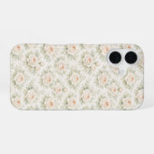 Bruidsbloempatroon iPhone 16 Hoesje (Achterkant horizontaal)