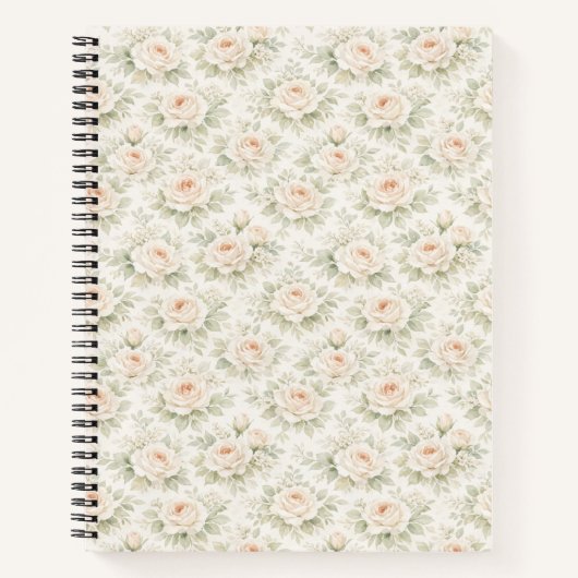Bruidsbloempatroon Notitieboek (Voorkant)