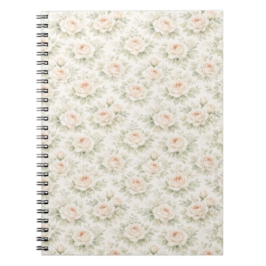 Bruidsbloempatroon Notitieboek (Voorkant)