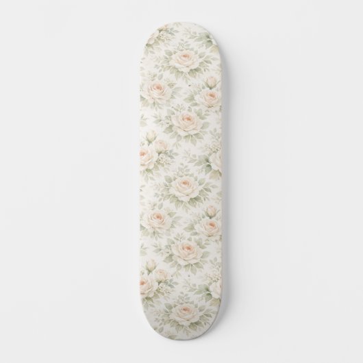 Bruidsbloempatroon Persoonlijk Skateboard (Voorkant)