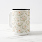 Bruidsbloempatroon Tweekleurige Koffiemok (Voorkant links)