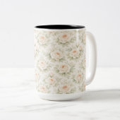 Bruidsbloempatroon Tweekleurige Koffiemok (Voorkant rechts)