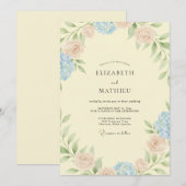 Bruidsbloemstuk met Hydrangea en Eucalyptus Kaart (Voorkant / Achterkant)