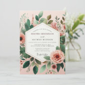 Bruidsbloesem Blush Verdant Kaart (Staand voorkant)