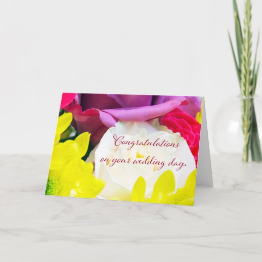 "Bruidsboeket 1." Wenskaart Kaart (Voorkant)