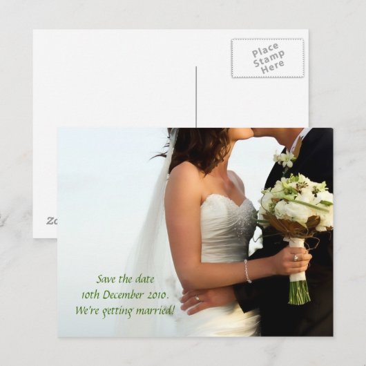 Bruidsboeket Aankondigingskaart (Voorkant / Achterkant)