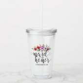 Bruidsboeket Acryl Drinkbeker (Voorkant)