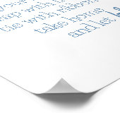 Bruidsboeket Bar Stof Blauw Poster (Hoek)