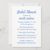 Bruidsboeket Blauwe & Witte Bruiloft Kaart (Voorkant)