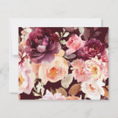 Bruidsboeket Bloem Burgundy QR code Details Trouwe (Achterkant)
