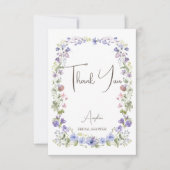 Bruidsboeket bloemen bruidsshower bedankkaart (Voorkant)