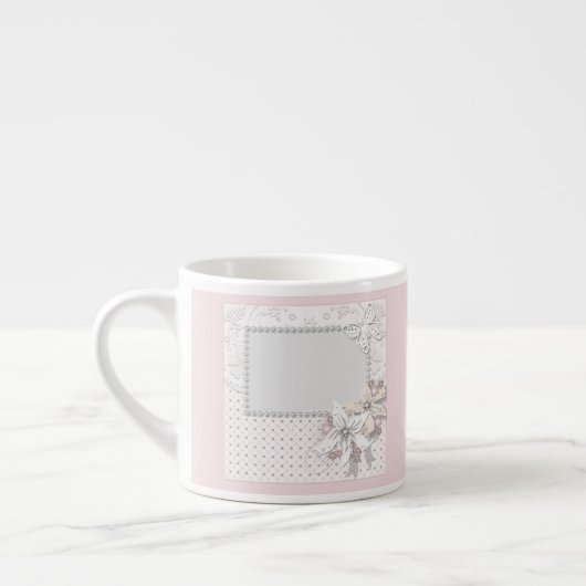 Bruidsboeket, bloemen espresso kop (Links)