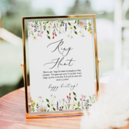 Bruidsboeket bloemen ring zoek bridal shower spel poster