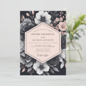 Bruidsboeket Blush Noir Chiaroscuro Flora Kaart (Staand voorkant)