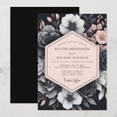Bruidsboeket Blush Noir Chiaroscuro Flora Kaart (Voorkant / Achterkant)