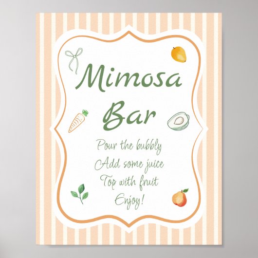 Bruidsboeket Boerenmarkt Mimosa Bar Poster (Voorkant)