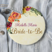 Bruidsboeket Bruidsknopen Bruiloft Ronde Button 6,0 Cm (In situ)