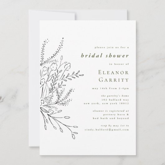 Bruidsboeket Bruidsmeisjesfeest Kaart (Voorkant)