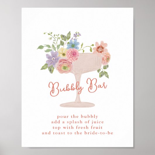 Bruidsboeket Bruidssalon Borrel Bar Bord Poster (Voorkant)