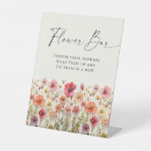 Bruidsboeket Bruidsshower Bloemen Bar Bord Reclamebord Met Voetstuk (Voorkant)