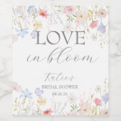 Bruidsboeket Bruidsshower Bloemen Bar Bord Wijn Etiket (Enkel label)