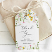 Bruidsboeket bruidsshower dank je tag cadeaulabel