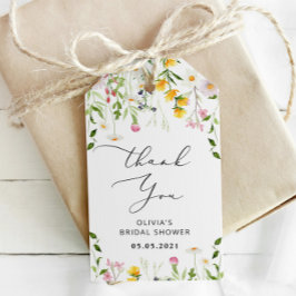 Bruidsboeket bruidsshower dank je tag cadeaulabel