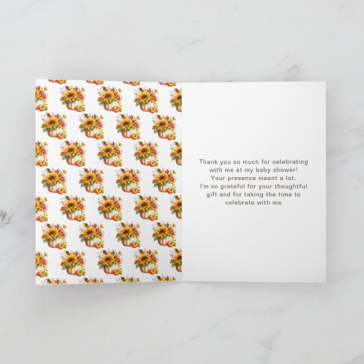 Bruidsboeket Bruiloft Bruidsshower Bedankkaart (Binnen)