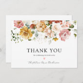 Bruidsboeket Bruiloft Dankjewel Bedankkaart (Voorkant / Achterkant)