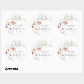 Bruidsboeket Bruiloft Feest Ronde Sticker (Vel)