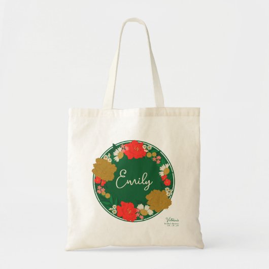 Bruidsboeket Bruiloft Feestje Persoonlijk Cadeau Tote Bag (Voorkant)