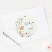 Bruidsboeket Bruiloft groen Ronde Sticker (Envelop)