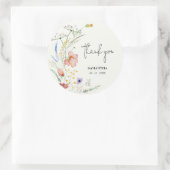 Bruidsboeket Bruiloft groen Ronde Sticker (Tas)